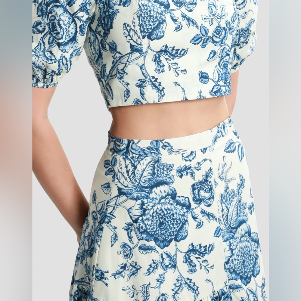 Gianfranco FERRE Floral-Print Tiered Midi Skirt - Picture 4 of 7